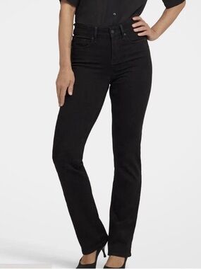 NYDJ Marilyn Straight Jeans Leg Black Women’s 16P New